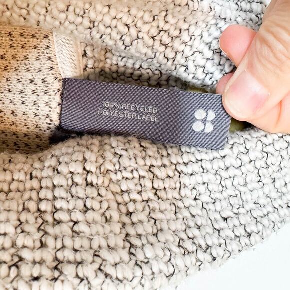 SWEATY BETTY Restful Boucle Knit Sweater mock neck kangaroo pocket - Picture 10 of 13